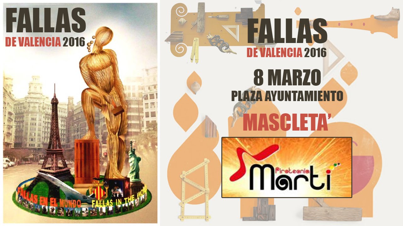 FALLAS de VALENCIA 2016 - MASCLETA' - PIROTECNIA REYES MARTI'