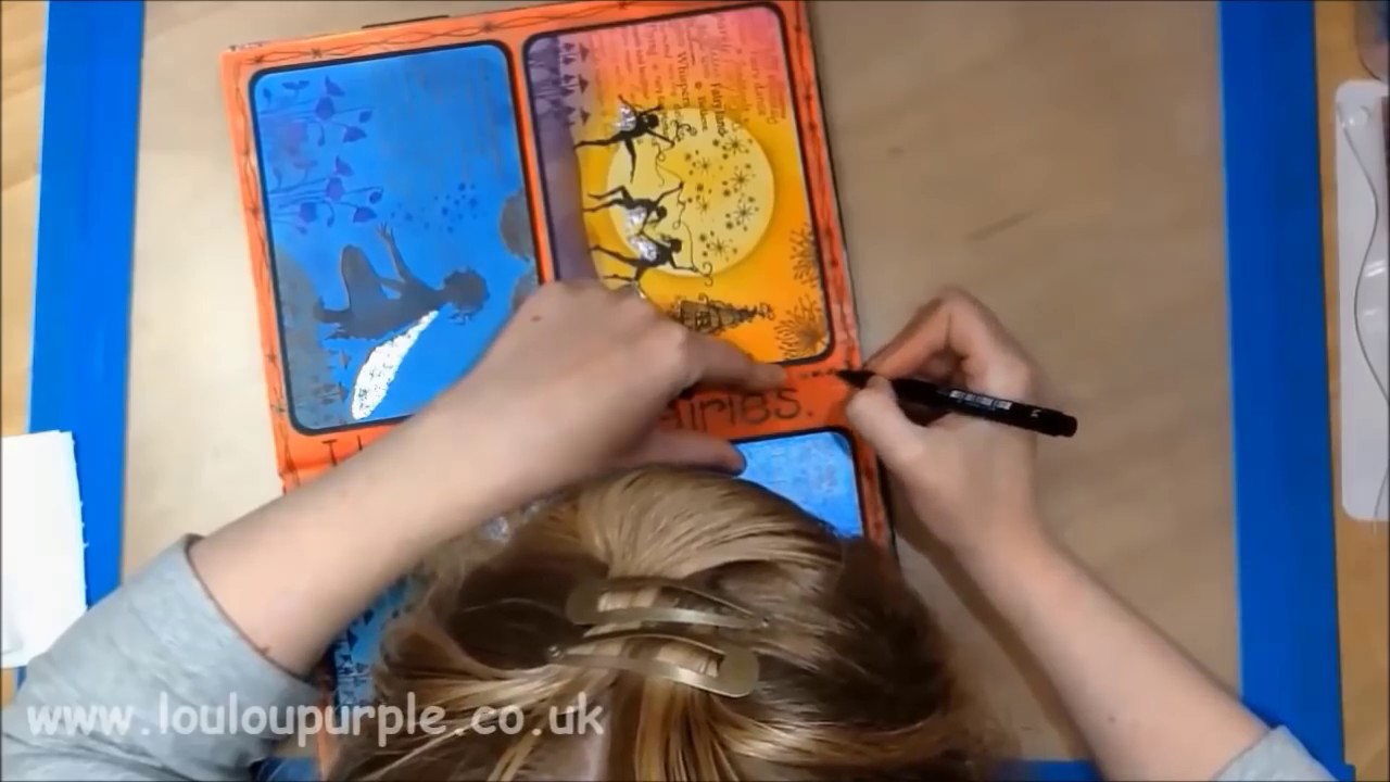 Mixed Media, Art Journaling, Lavinia Stamps, Fairies.