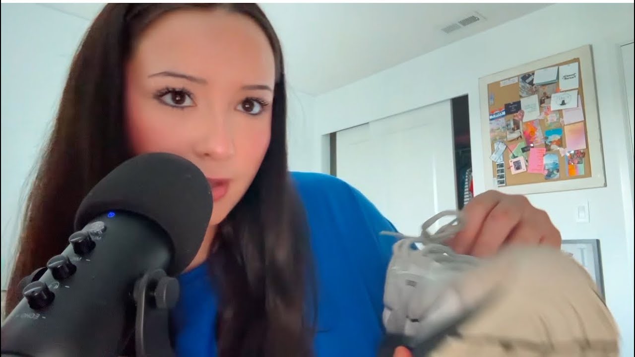 CUSTOM ASMR || soft spoken & whispered || shoe tapping & scratching || mouth sounds