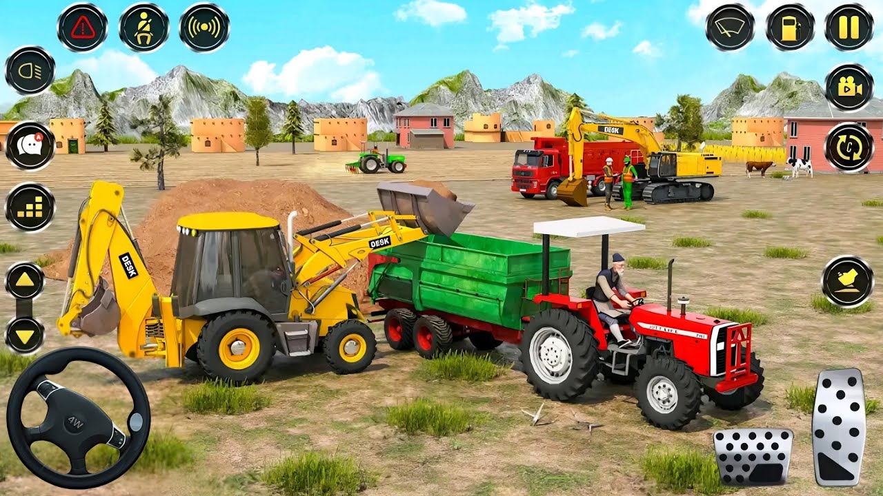 Real Construction Simulator - Tractor And JCB Games 3D