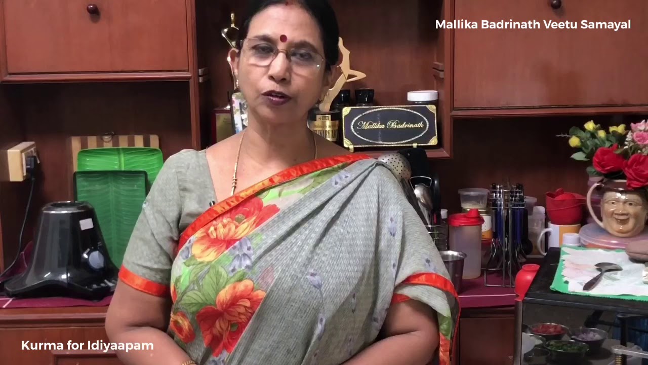 Vegetable Kurma for Idiyaappam - Hotel style / இடியாப்பத்திற்கான குருமா - Mallika Badrinath -Tamil
