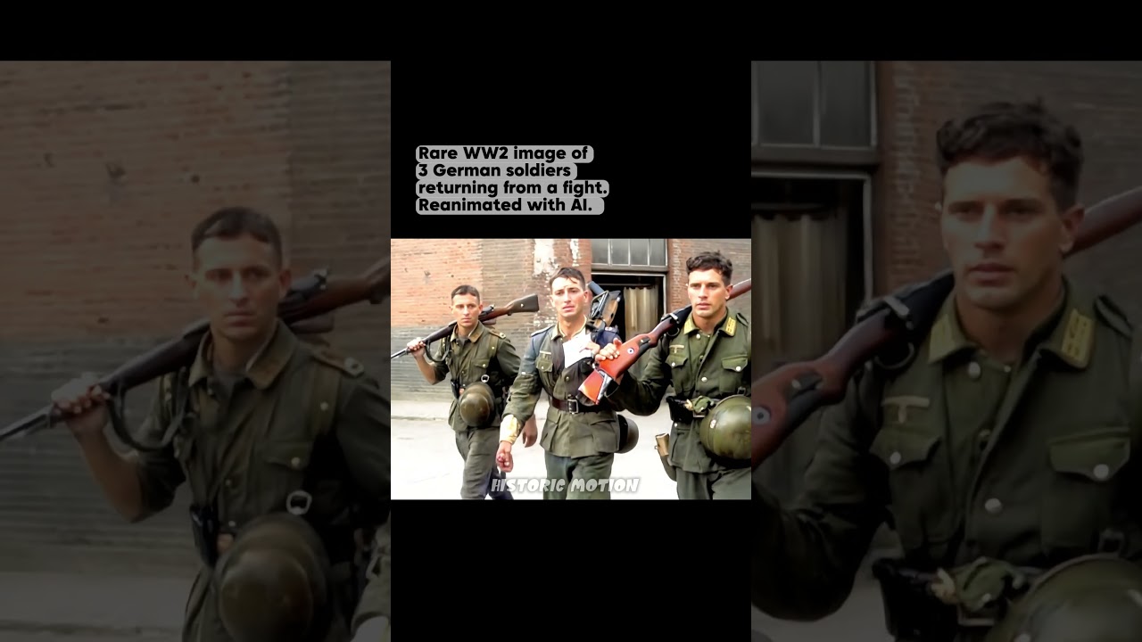 WW2 Brought to Life : Three German Soldiers Return from Battle