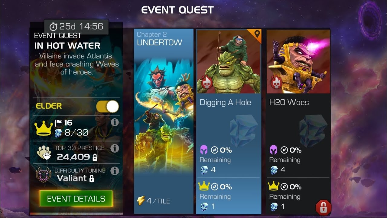 Marvel Contest of Champions- May EQ- Elder (Valiant) Difficulty Quest 3