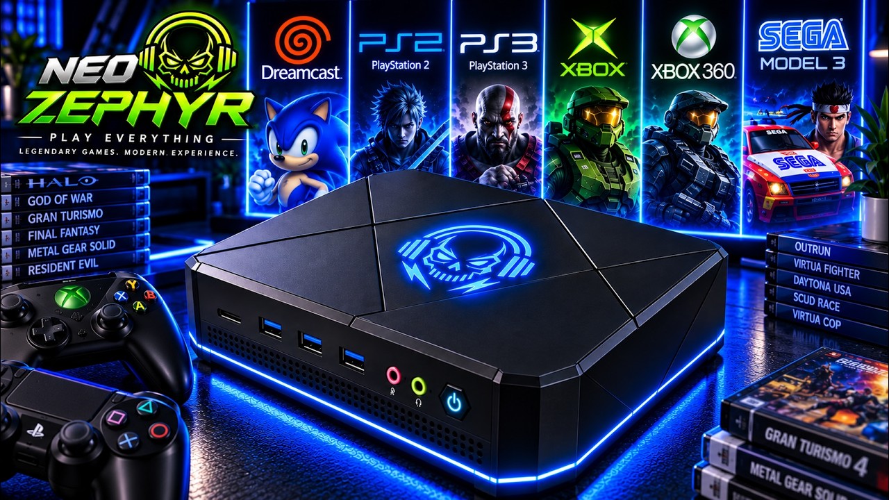NEW NEO ZEPHYR Plug &  Play Game Console Has Everything On It!