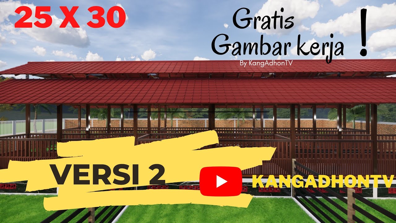 Design 3D Kandang Kambing Semi Umbarang !! Versi 2