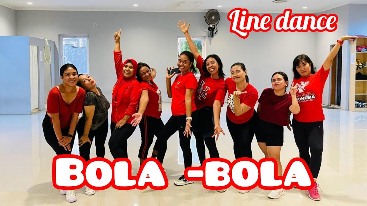 BOLA BOLA by TOTON CARIBO ll Ade nona produk Manado ll line Dance ll Angelia Lanasa Choreo