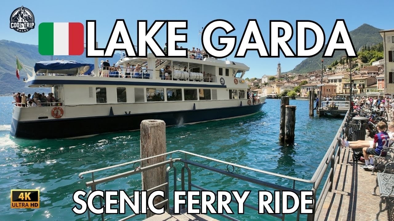 🇮🇹 Italy's Lake Garda Scenic Ferry Ride [4K] - Limone Sul Garda to Riva Del Garda
