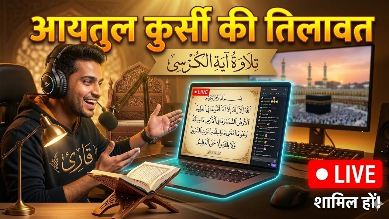 Mo Aashiq is live Aye Ayatul kurshi ki tilawat krte hai #live