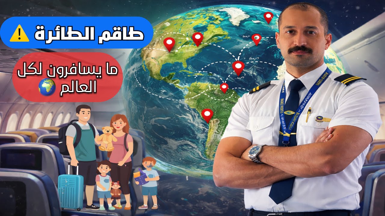 هل فعلاً طاقم الطائرة يسافرون كل دول العالم 🌍 وهل يحق لهم اخذ عوائلهم معهم بالرحلات؟