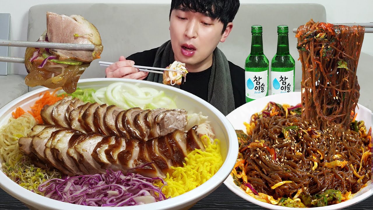 Салат из охлажденной свиной рыси MUKBANG REALSOUND ASMR EATINGSHOW