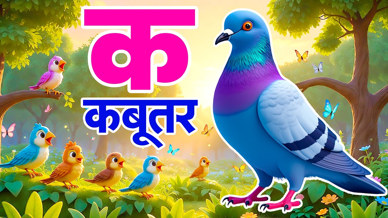 क से कबूतर,अ से अनार a se anaar k se kabutar | Hindi varnmala |ABCD Nursery Rhymes Alphabet for kids