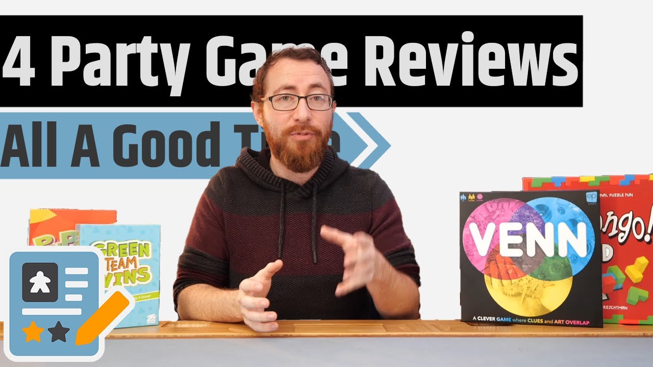 4 Quick Party Game Reviews - Green Team Wins, Pinpoint, Venn & Ubongo 3D