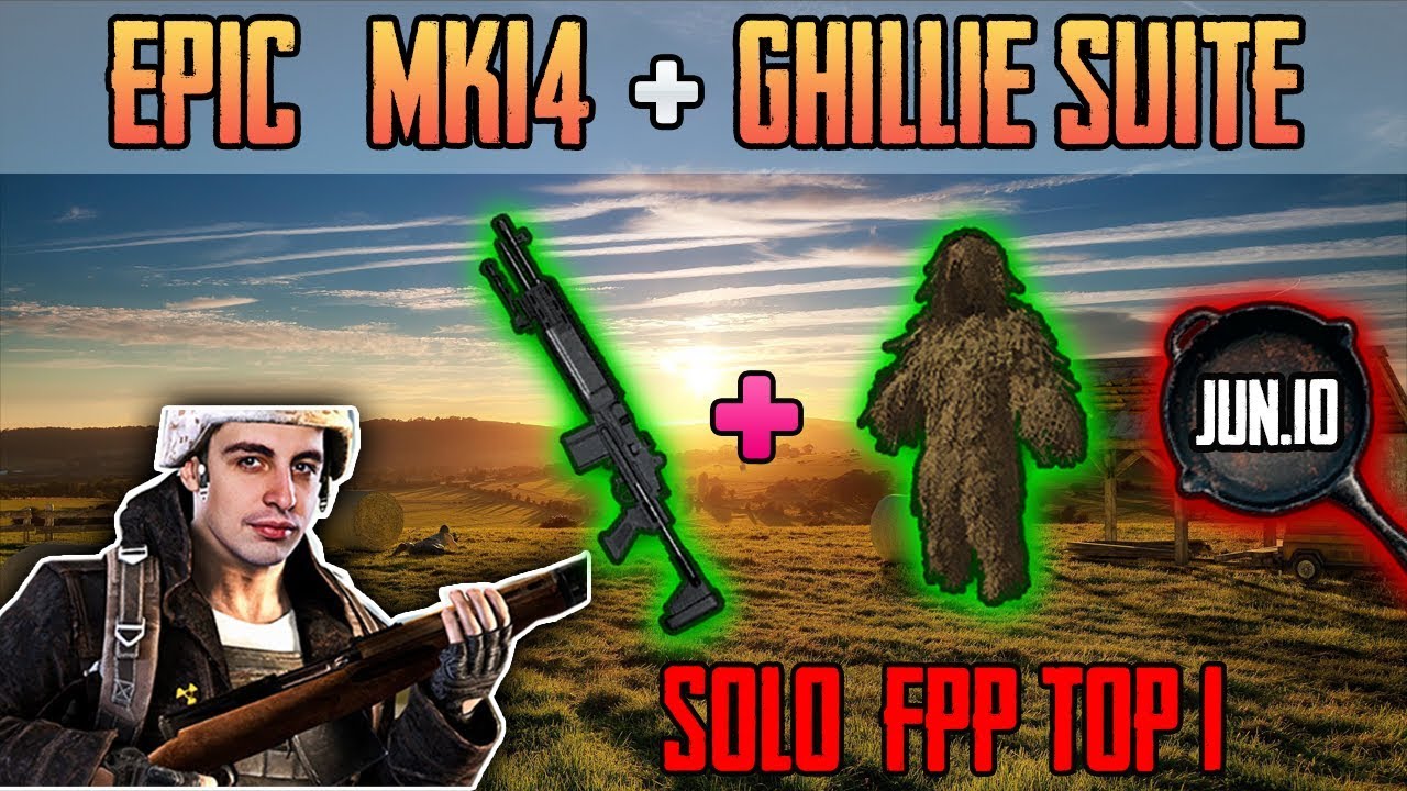 EPIC MK14 + Ghillie Suit - Shroud wins solo FPP [Jun-10] - PUBG HIGHLIGHTS TOP 1 #119