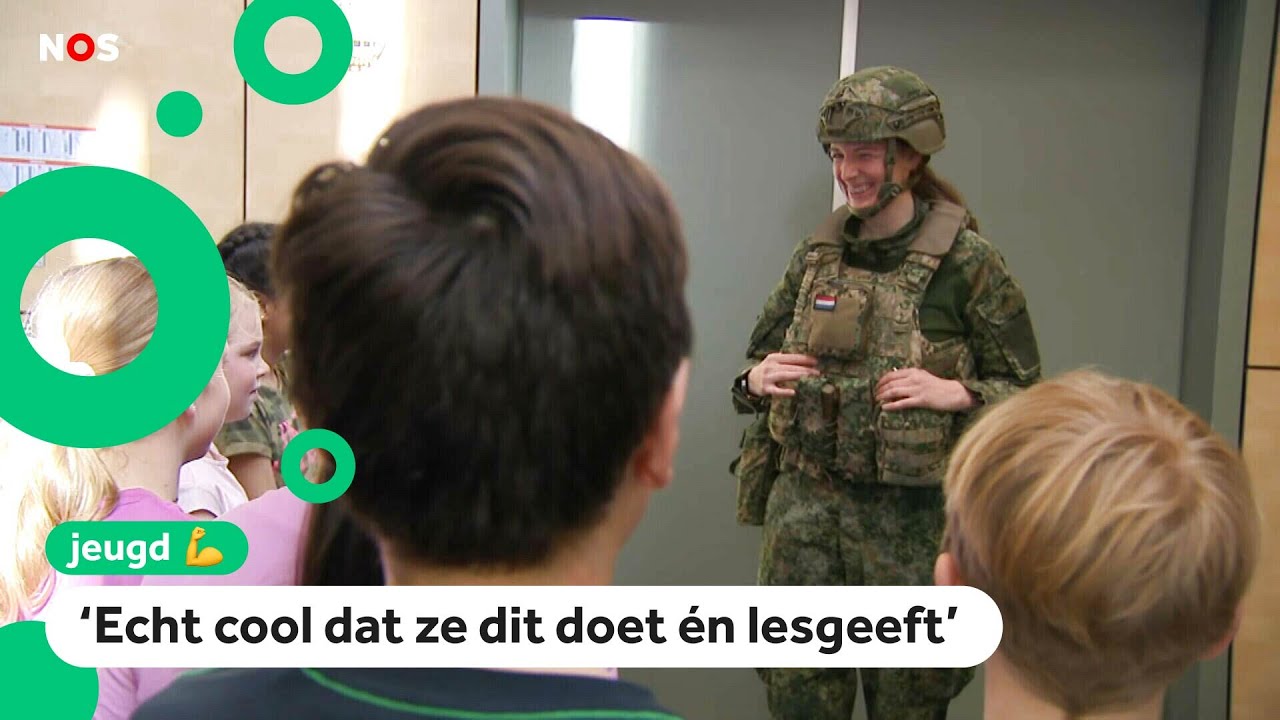 Juf Johanneke geeft niet alleen les, maar helpt ook bij het leger