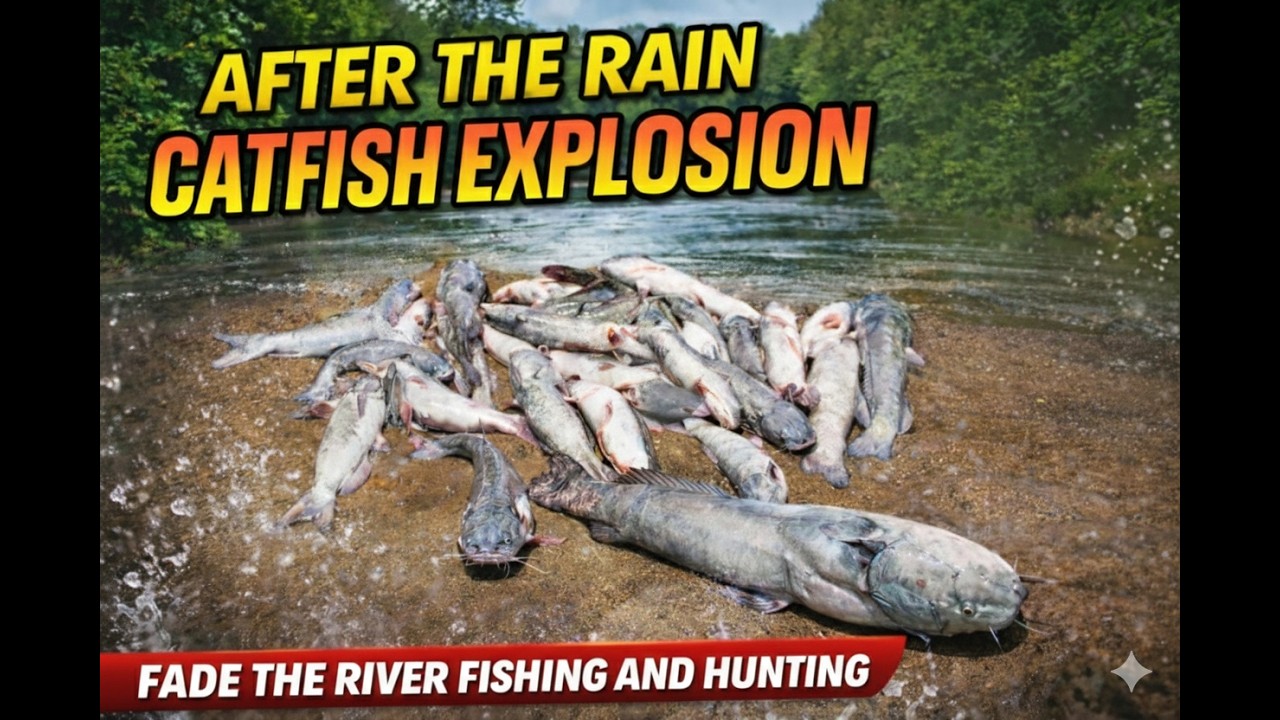 After the Rain Catfish Explosion | Fade The River Fishing And Hunting