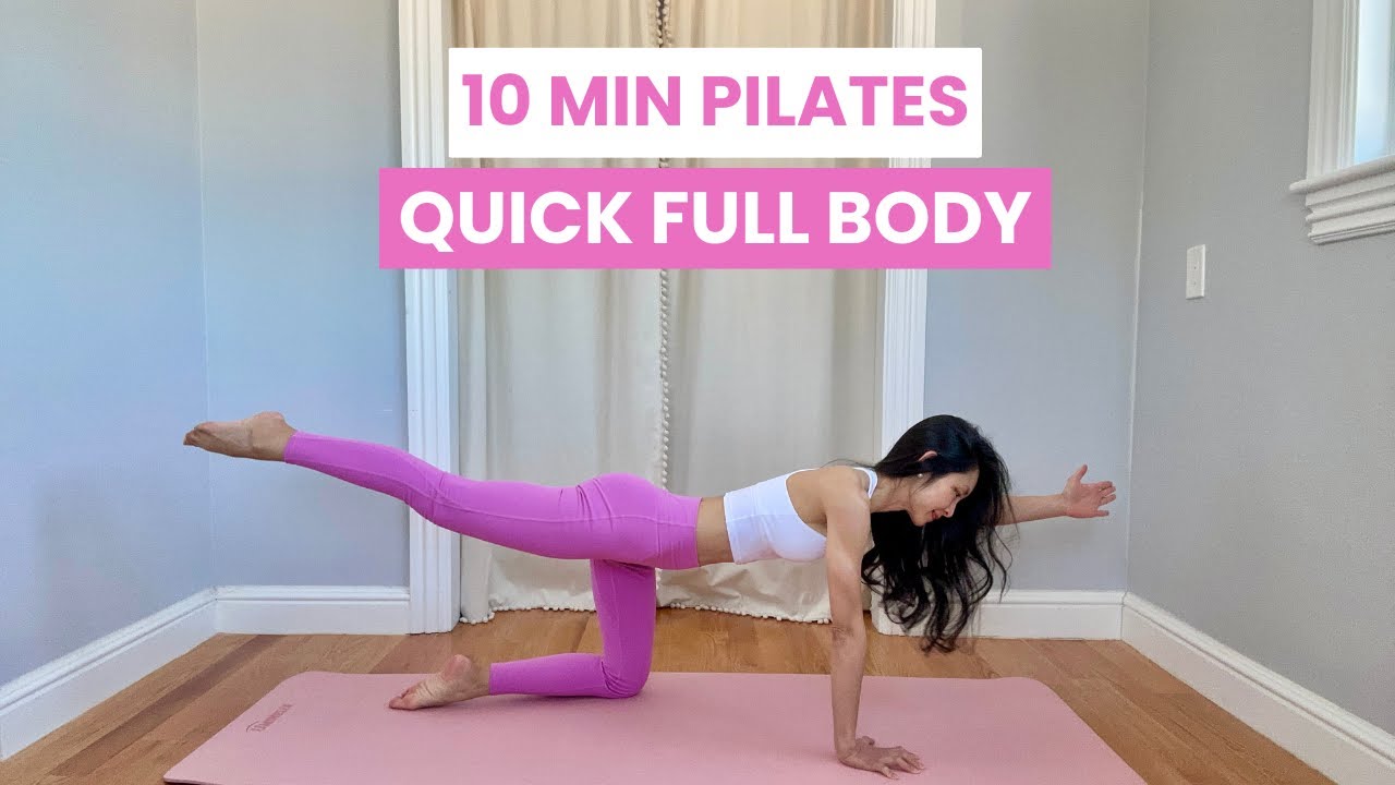 10MIN Full Body Pilates, No Equipment, Quick Full Body Toned