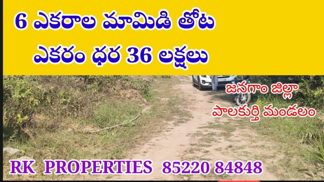 6 ఎకరాల మామిడి తోట ఎకరం ధర(36) లక్షలు #RK# #PROPERTIES # 85220 84848