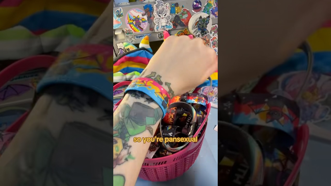 Pansexual Flag Is Peak🩷💛🩵#pansexual #lgbt #pride #bat #bracelet #queer
