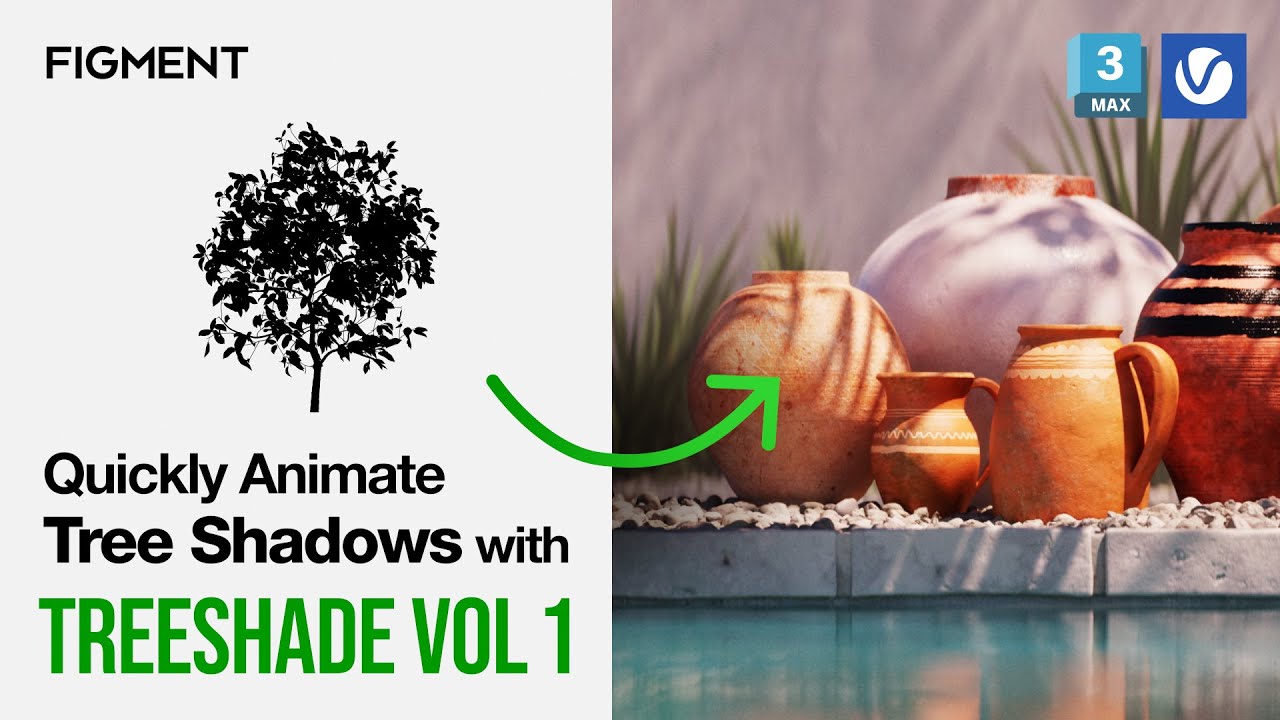 Quickly Animate Realistic Tree Shadows with FIGMENT TREESHADE | 3ds max + V-Ray