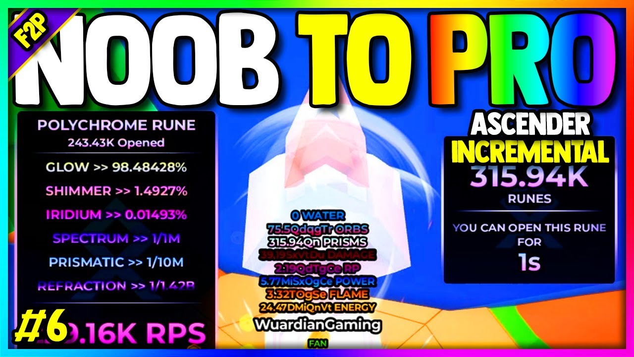 Going from NOOB To PRO in Roblox Ascender Incremental... (NO Robux as F2P) | Episode 6
