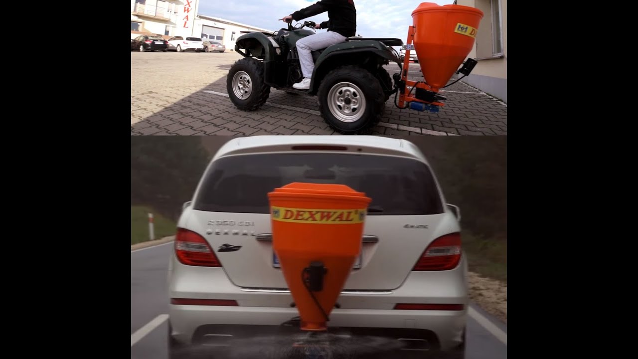 Salzstreuer Winter Streuer 12V PKW Radlader Rasentraktor ATV Quad