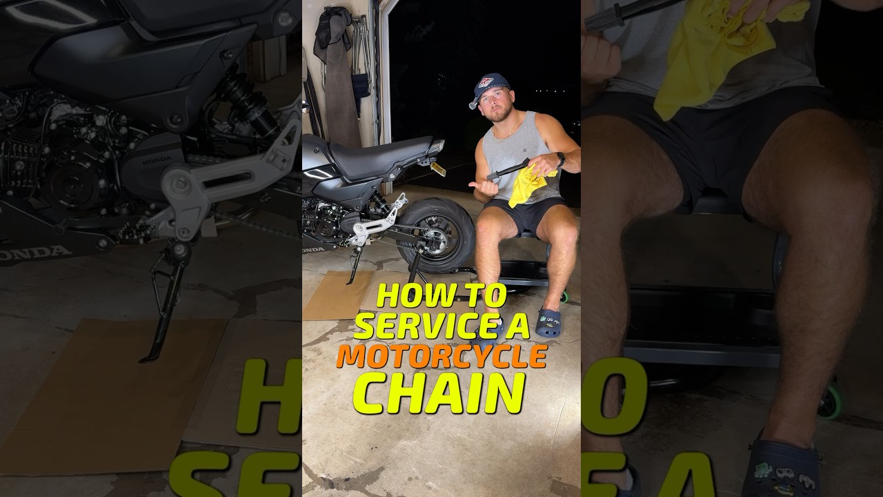 How to CLEAN & LUBE a Motorcycle Chain 🏍️💨 to keep it Rust-Free and Running Smooth