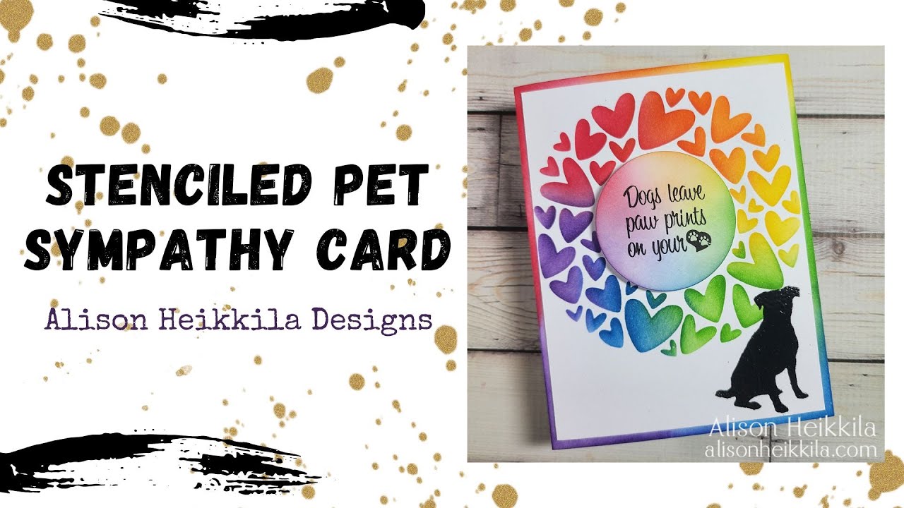 Stenciled Pet Sympathy Card