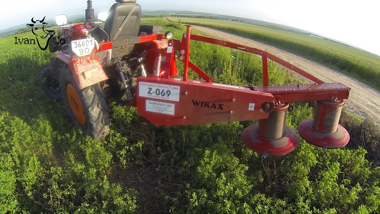 Скосил вико-овес косилкой Виракс-Wirax Польша 1.35м. трактор Shifeng SF-354.