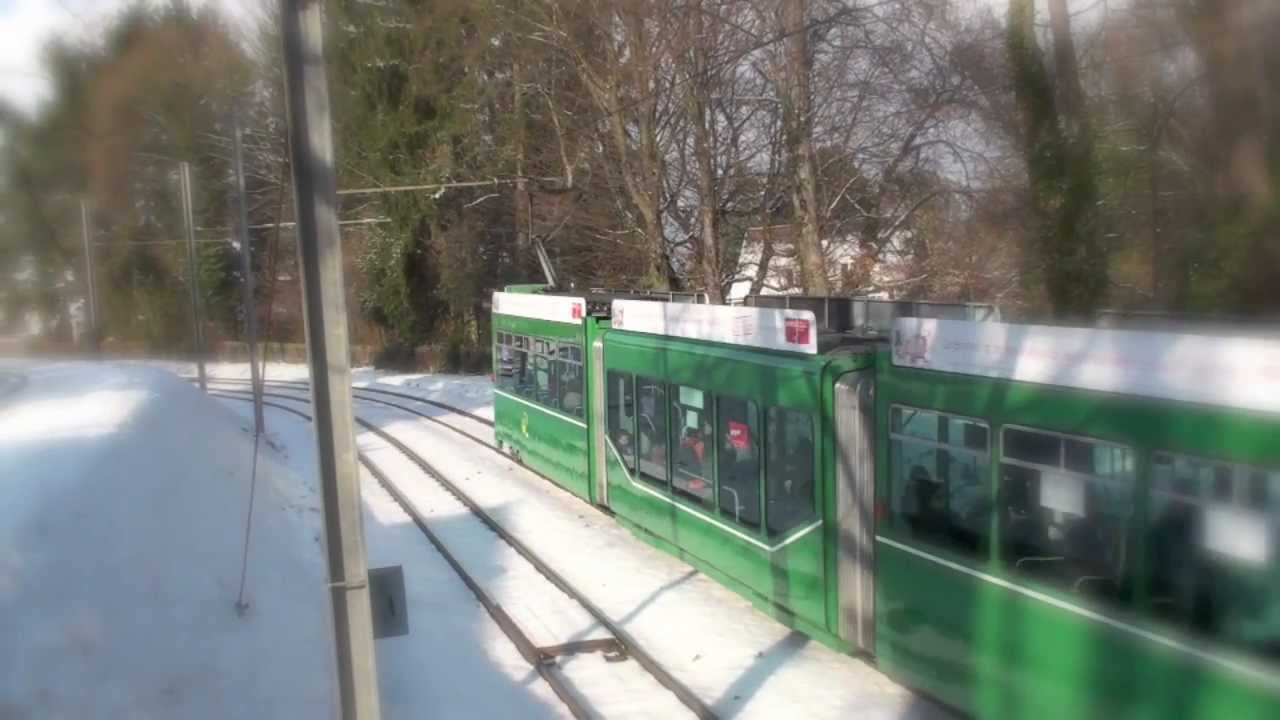 Drämmli Basel Tram Linie 15: I love you im Schnee