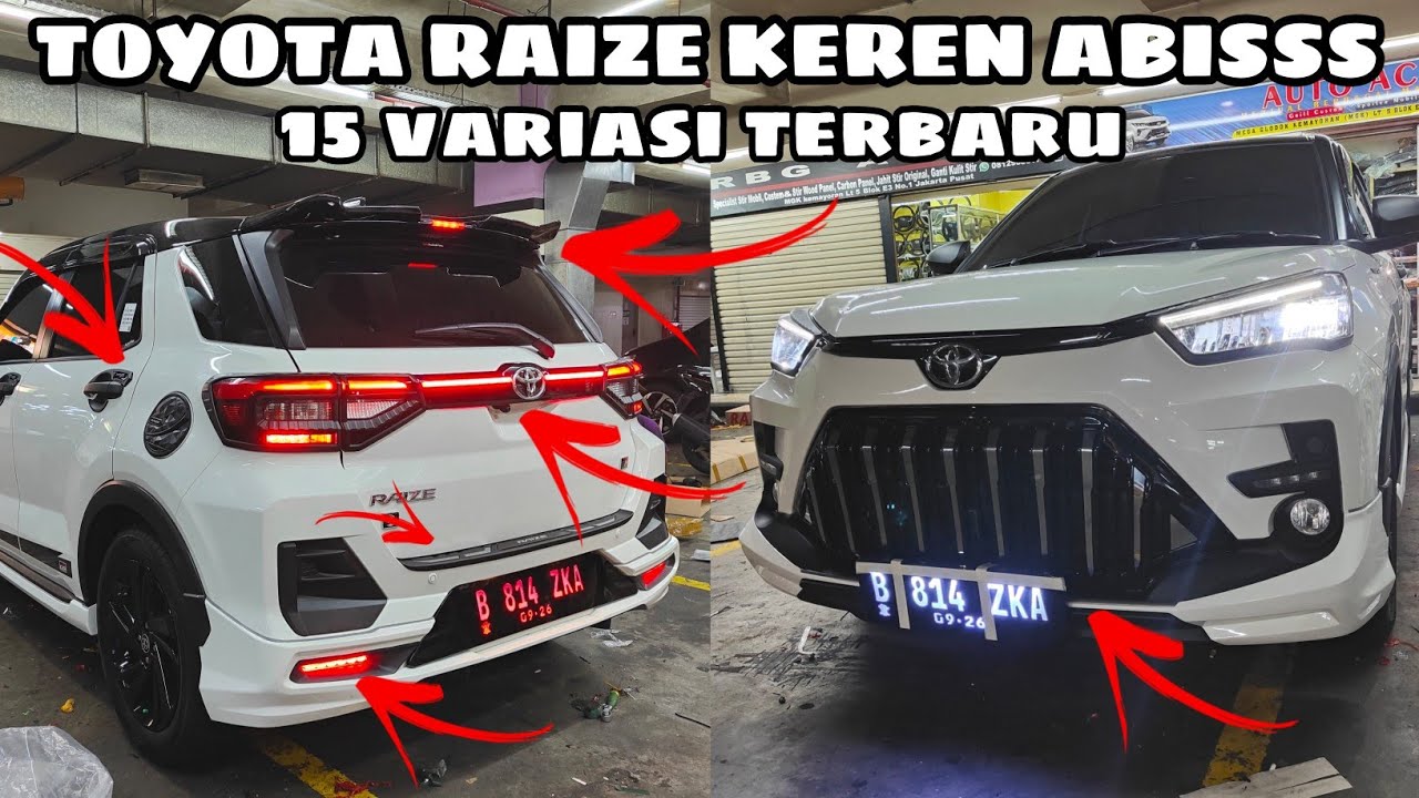 BIKIN MOBIL TOYOTA RAIZE JADI GAHAR || PASANG 15 VARIASI TERBARU || Keren Abizzzz