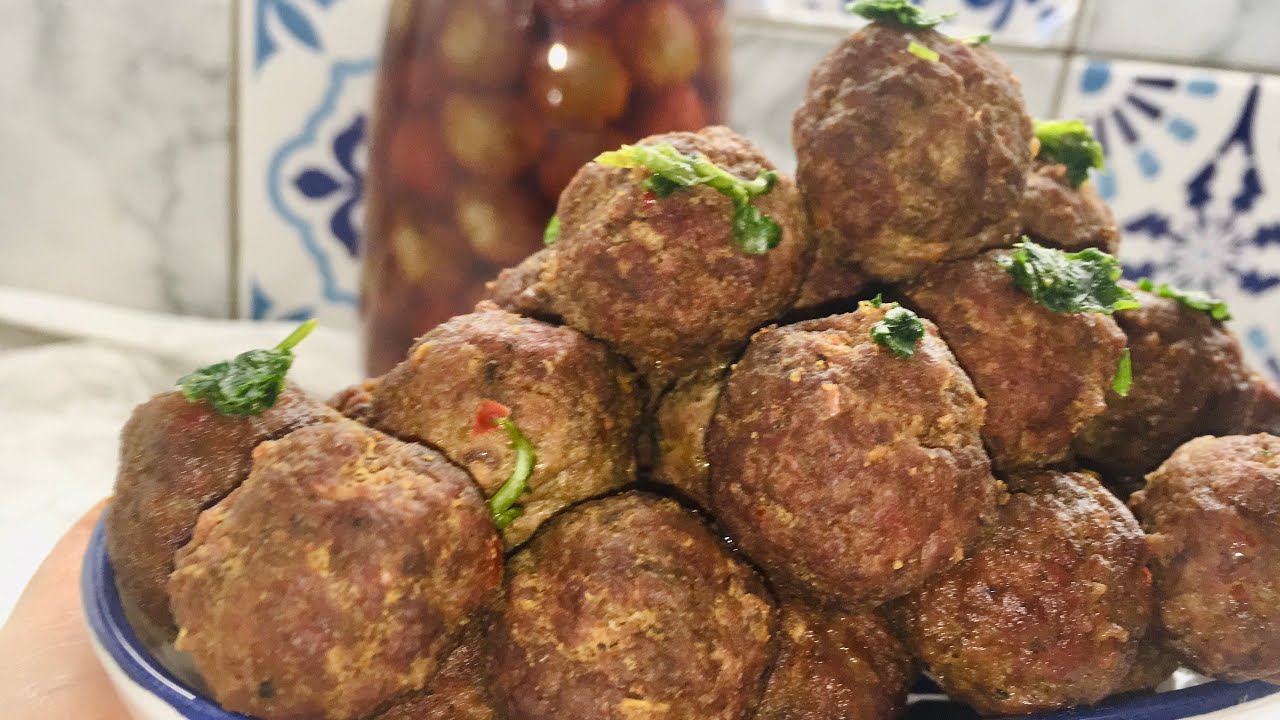 (كرات اللحم )من تحضيرات رمضان 🌙البنادق التونسية الزمنية الاصلية بجميع النصايح والاسرار