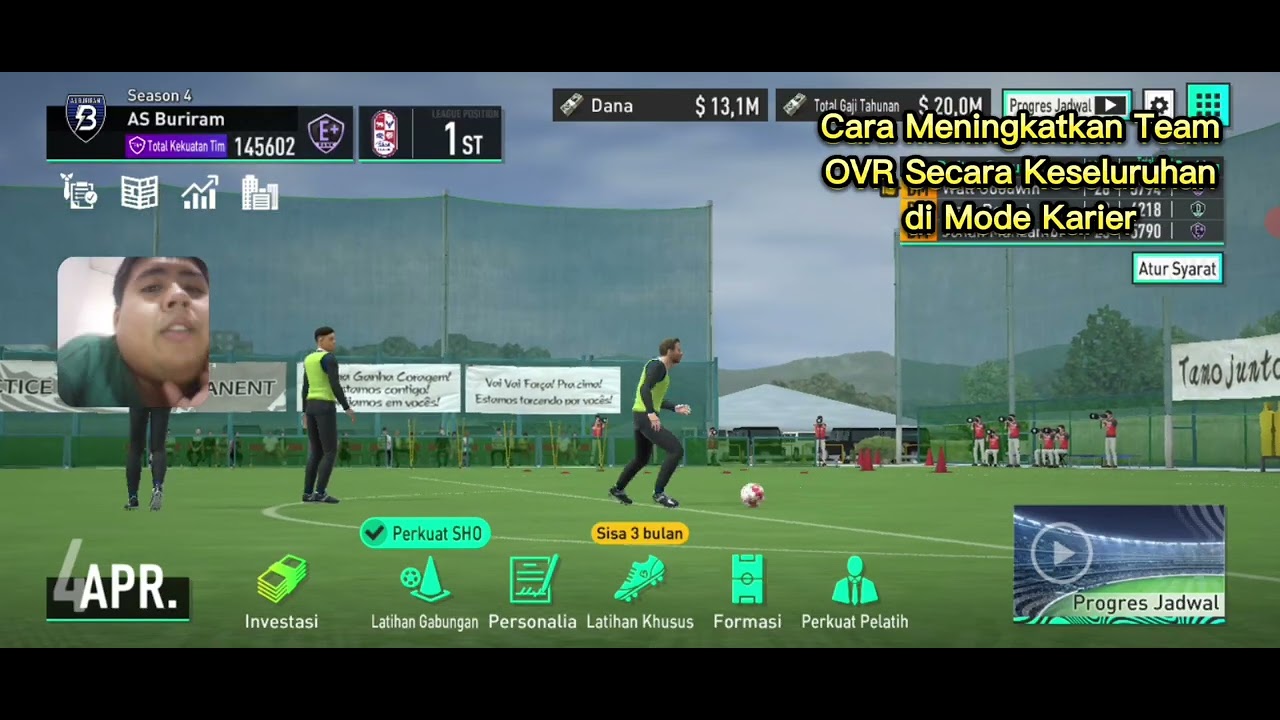 Cara Meningkatkan Team OVR Secara Keseluruhan di Mode Karier