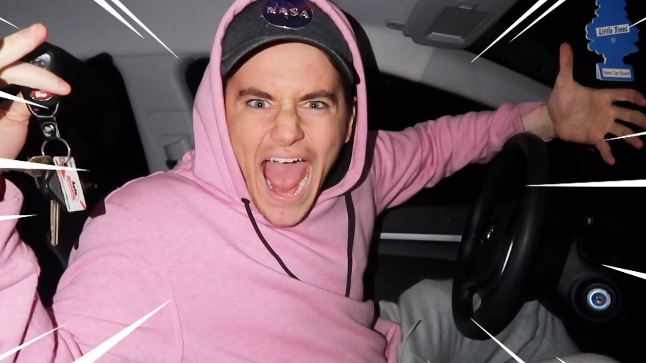 ANNOYING STROMEDY in HIS CAR ... ( he GOT SO MAD )