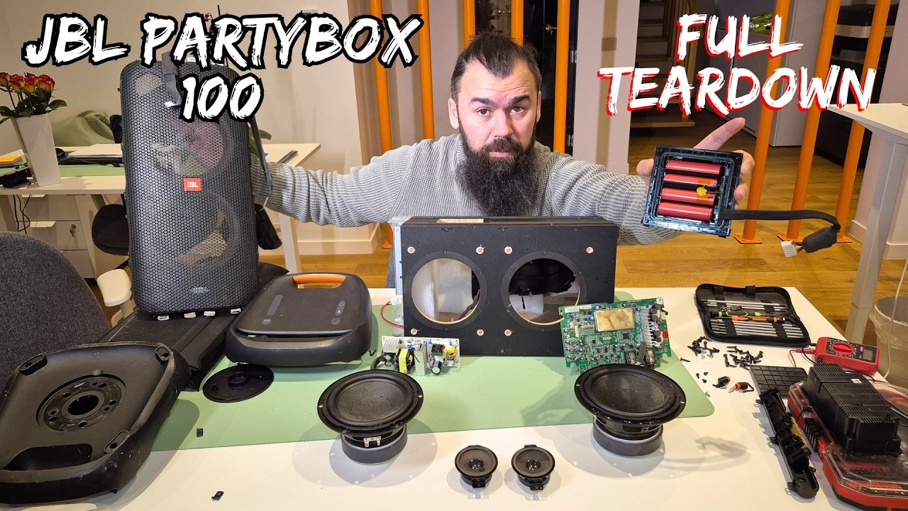 FULL Teardown JBL Partybox 100 (Step-By-Step)