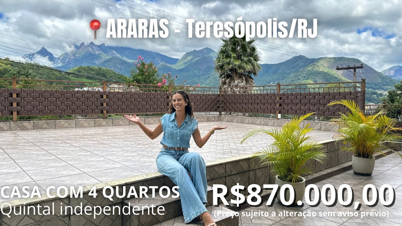 CA1097 | Casa com 4 quartos a venda em Araras, 5min da Feirinha do Alto com vista para as Montanhas