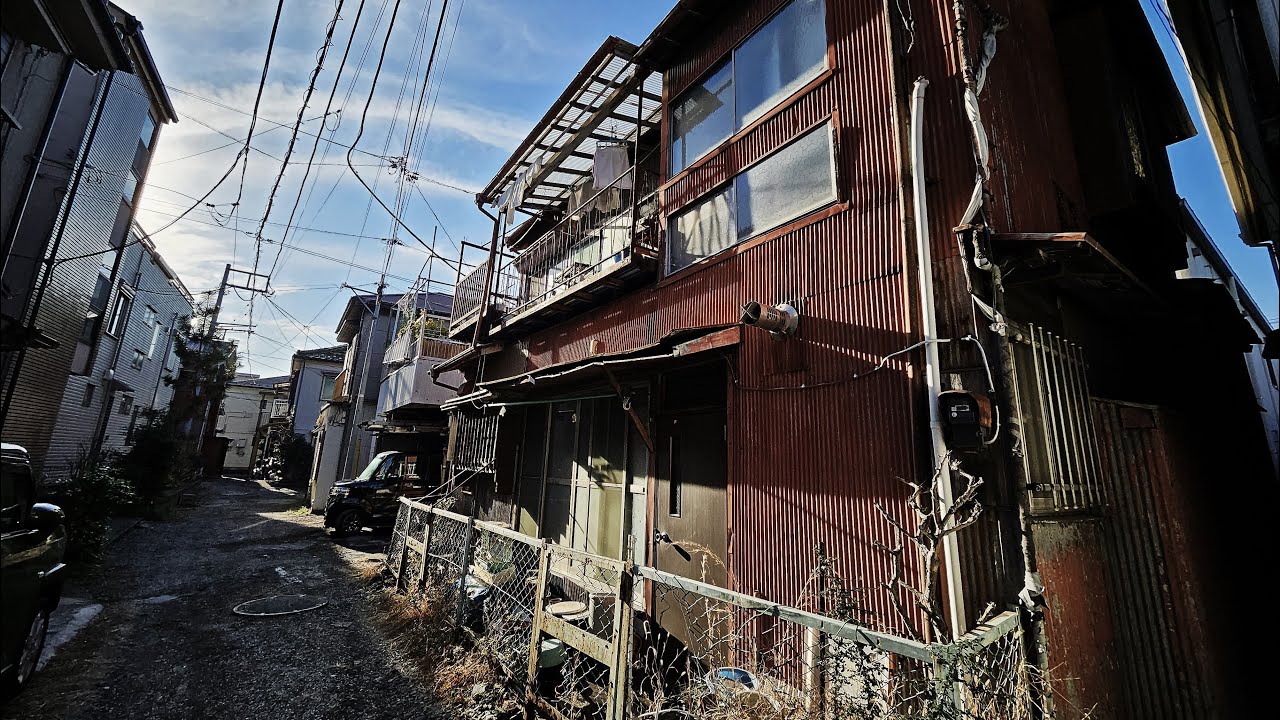 国道駅・鶴見 散歩【4K】 - Old townscape along the river in Kanagawa