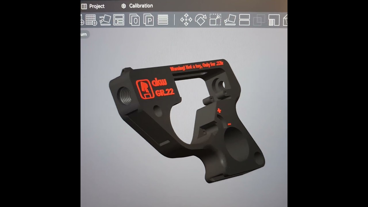 Ready to print!! black awm GR-22 ghost gun!