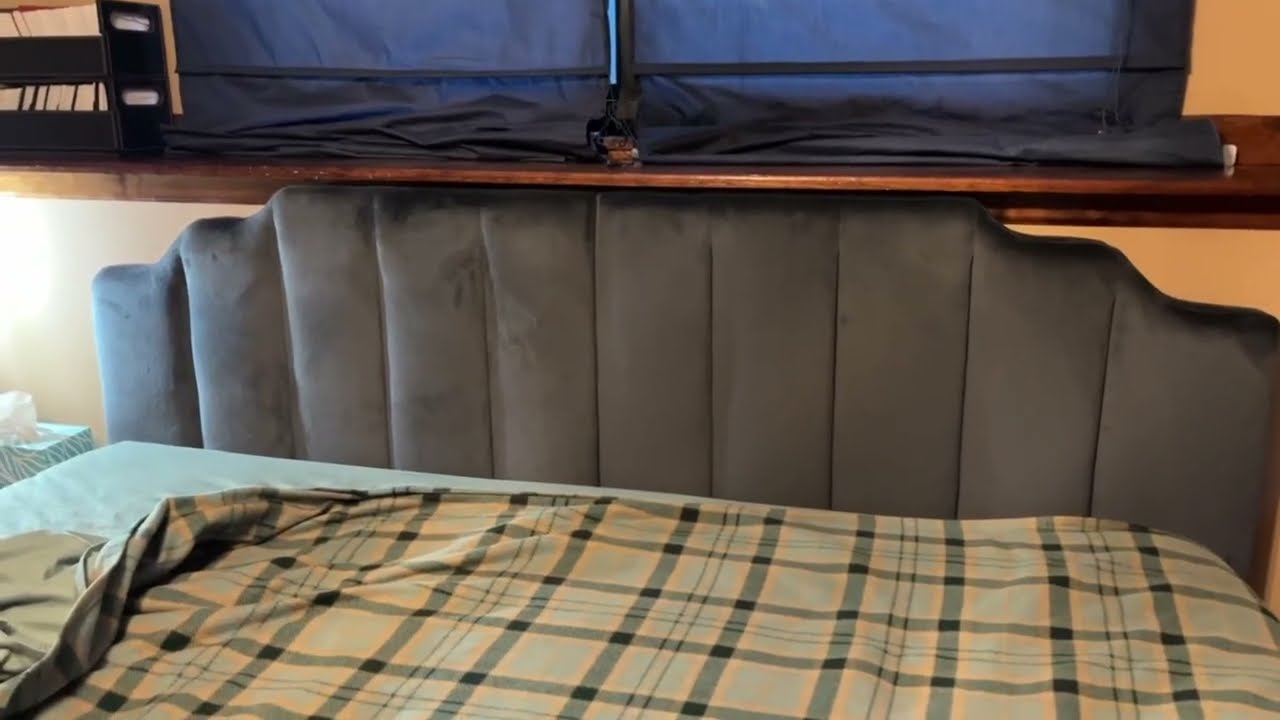 Achieve comfort + style with this upholstered headboard