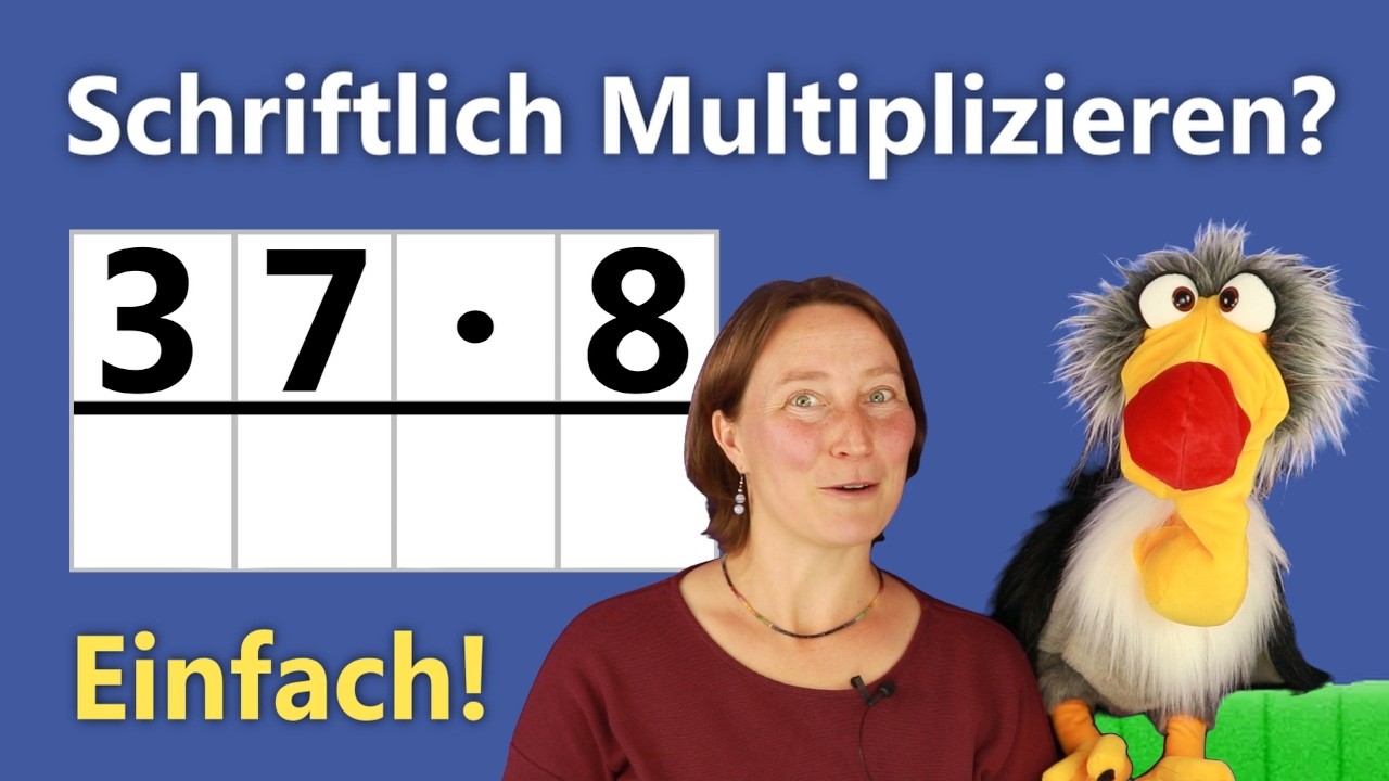 Einfach mal rechnen! MULTIPLIZIEREN mit einstelliger Zahl I Aufgaben mit Lösungen Bosko lernt Mathe