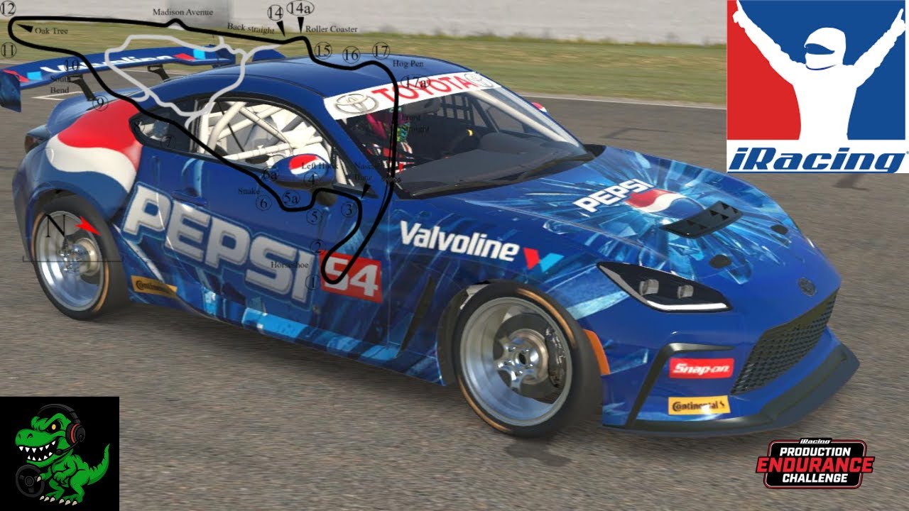 2hours of Virginia International Raceway iracing production car challenge endurance
