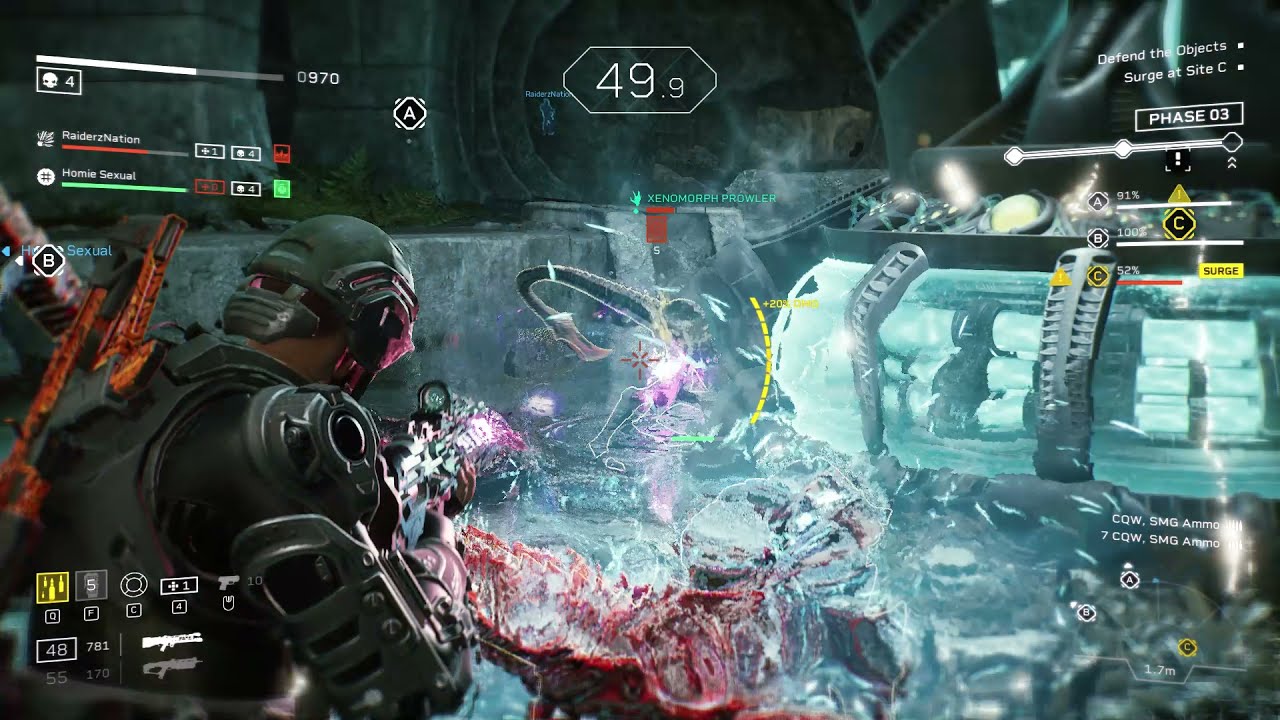 Aliens  Fireteam Elite Point Defense Quake Gunner EVI-87 Zvezda Plasma Rifle and PPZ-49 Vo 3 Held