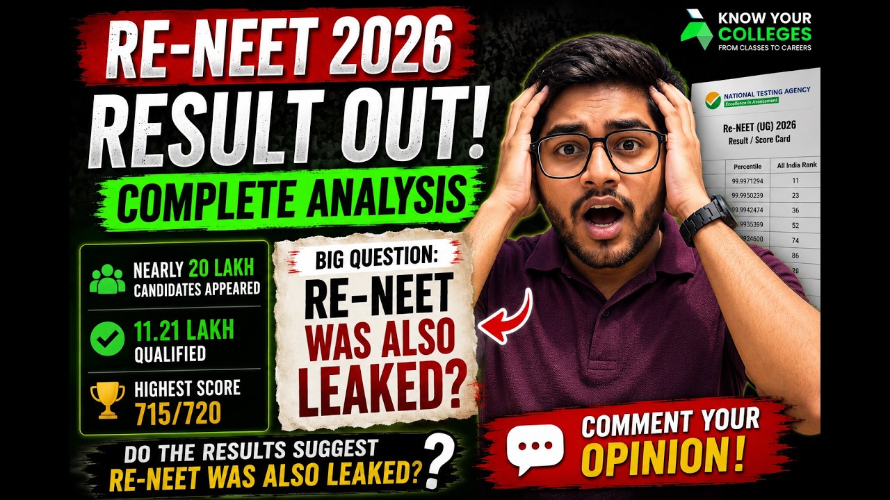 Re NEET 2026 Result Analysis | Highest Score, Cutoff Trends #neetresultscam #reneet2026 #neet2026