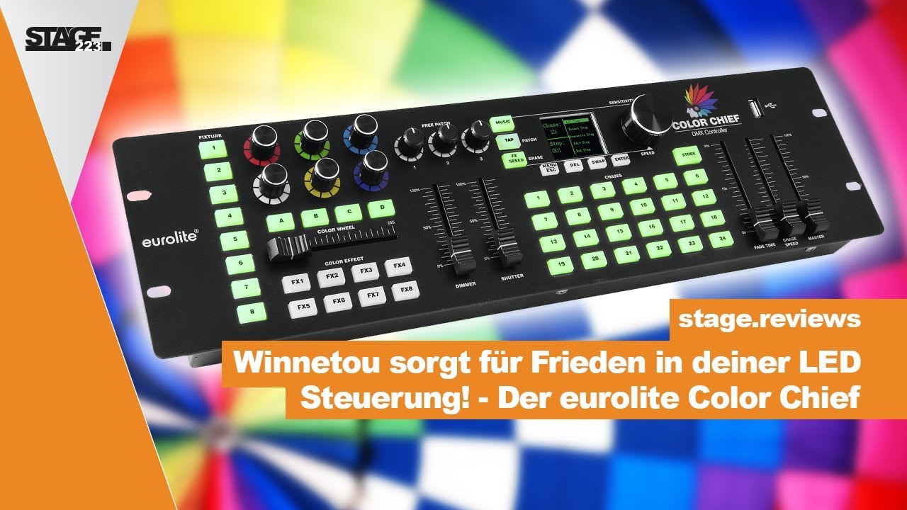 EUROLITE DMX LED Color Chief Controller  - Tutorial & Schnelleinstieg | stage.reviews