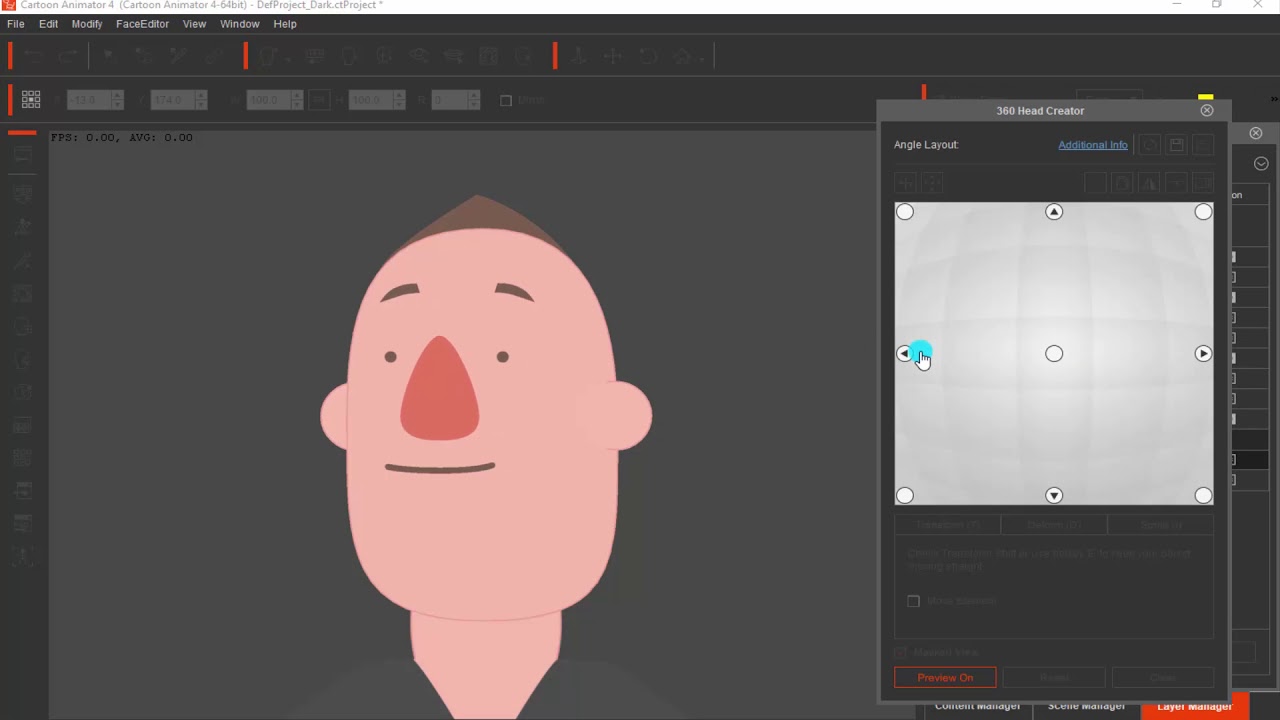 How to solve 360 degree face problem in cartoon animator 4 - tips & tricks