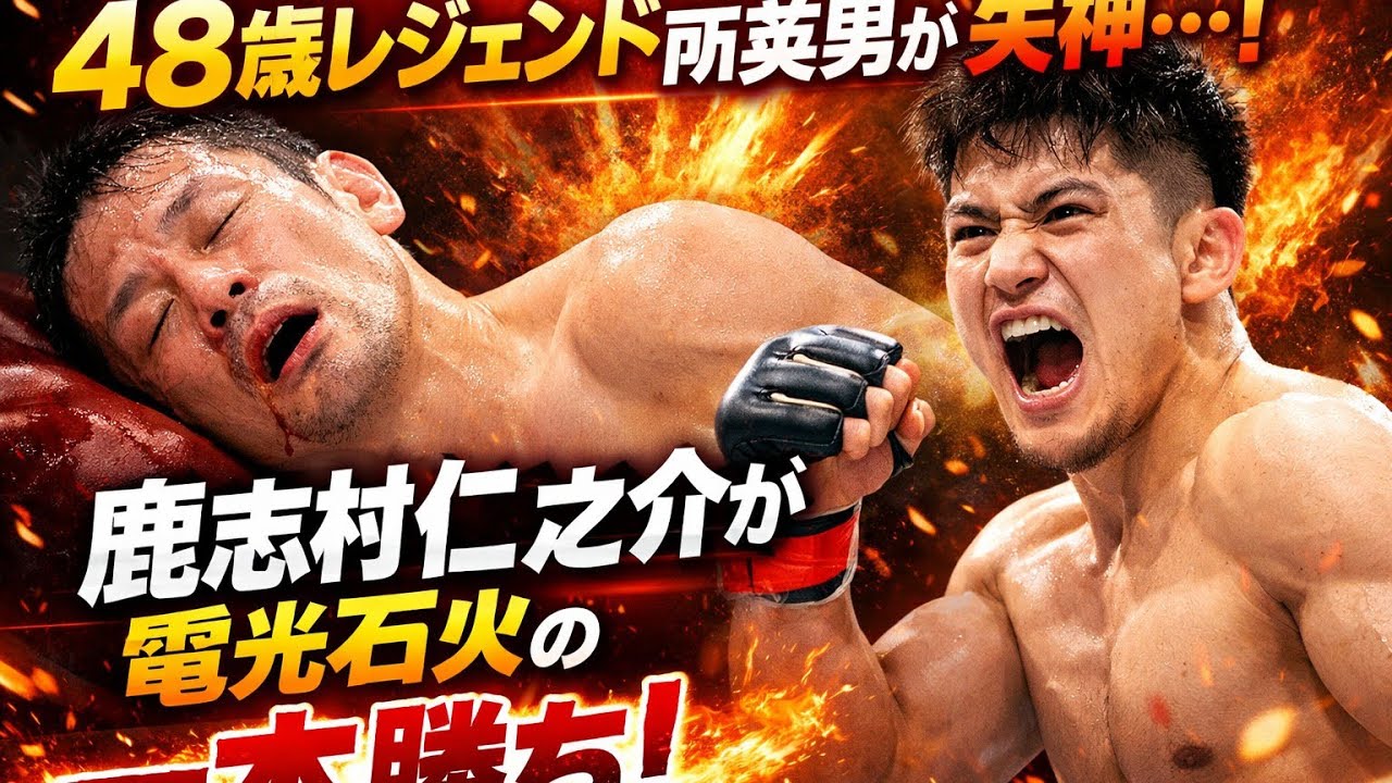 😱🔥 48歳レジェンド所英男が失神…鹿志村仁之介が電光石火の一本勝ち！