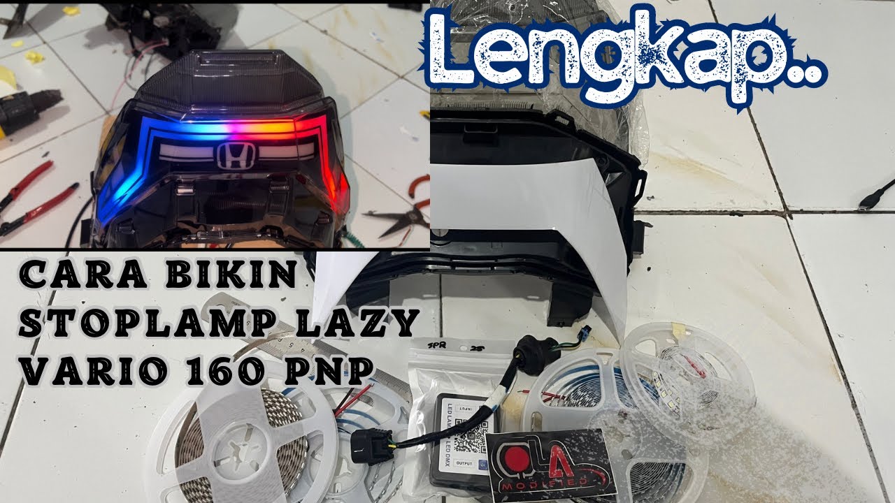 BEGINI || CARA BIKIN STOPLAMP LAZY VARIO 160 PNP #stoplamplazy #tutorial