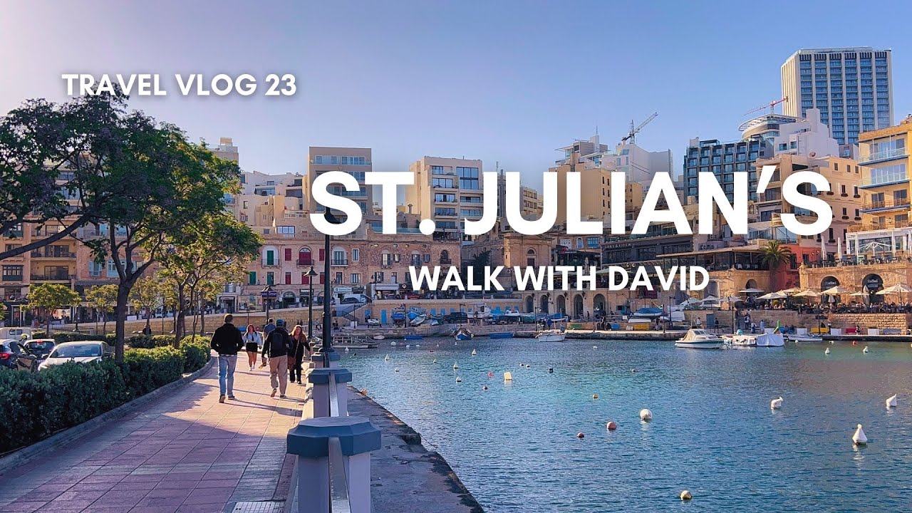 St. Julian’s Promenade Walking Tour April | 4K 60 fps | Travel Vlog 23