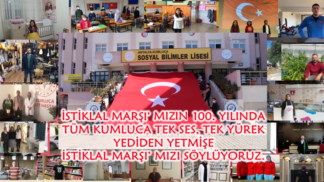 Kumluca İstiklal Marşı'nı Söylüyor
