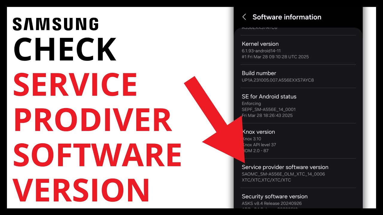 How to Check Service Provider Software Version on Samsung Galaxy