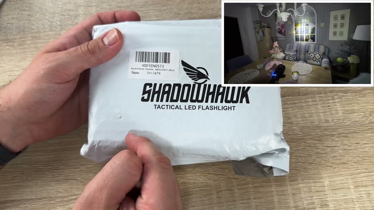 Shadowhawk Torches Led Super Bright, Rechargeable Torch 10000 Lumens XHP70.2 unboxing & instructions